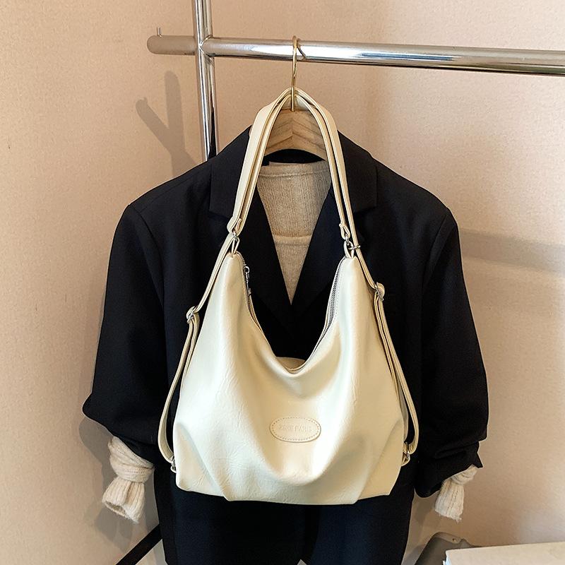 Винтажная сумка-тоут для通勤, женская, большой вместимости, новая коллекция осень-зима 2025, повседневная на плечо, сумка-мессенджер, многофункциональный рюкзак