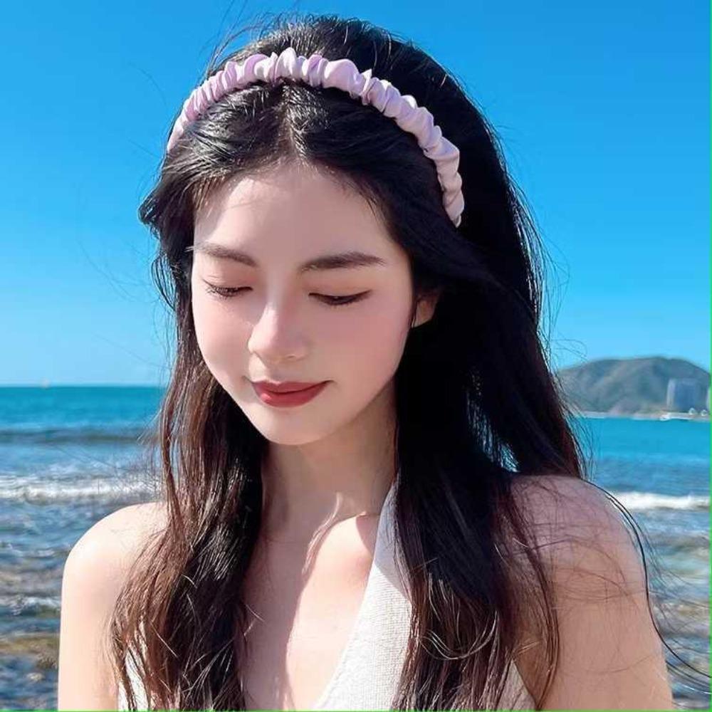 5/7Pcs Anti-slip Floral Plaid Hairband Sweet Cute Ladies Hair Accessories Use for Face Washing