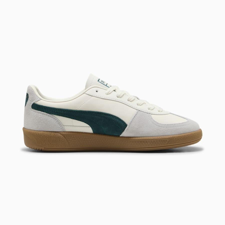 396464-22 Puma Palermo Leather Warm White Green Terrain (Men's)