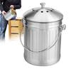 Yousheng Kitchen Waste Bucket with Lid Turn Waste Into Natural Fertilizer Stainless Steel Activated Carbon Filter for Odor Removal Indoor Garbage