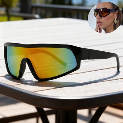 Новые односоставные велосипедные солнцезащитные очки UV400 для женщин, спортивные, для уличной фотографии, нейтральные, солнцезащитные очки