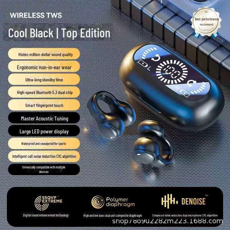 Новая спортивная Bluetooth-гарнитура с костной проводимостью, цифровым дисплеем и длительным сроком службы батареи