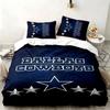 Набор из 3 предметов Dallas Cowboys Идеально подходит для спальни Удобный комплект постельного белья включает пододеяльник и две наволочки Идеальный подарок на день рождения или Рождество