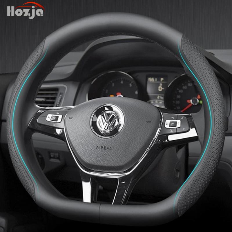 Для Volkswagen VW ID BUZZ Caddy Variant B9 R-Line Jetta Чехол на руль автомобиля 10 цветов Замша Кожа 38 см Автоаксессуары