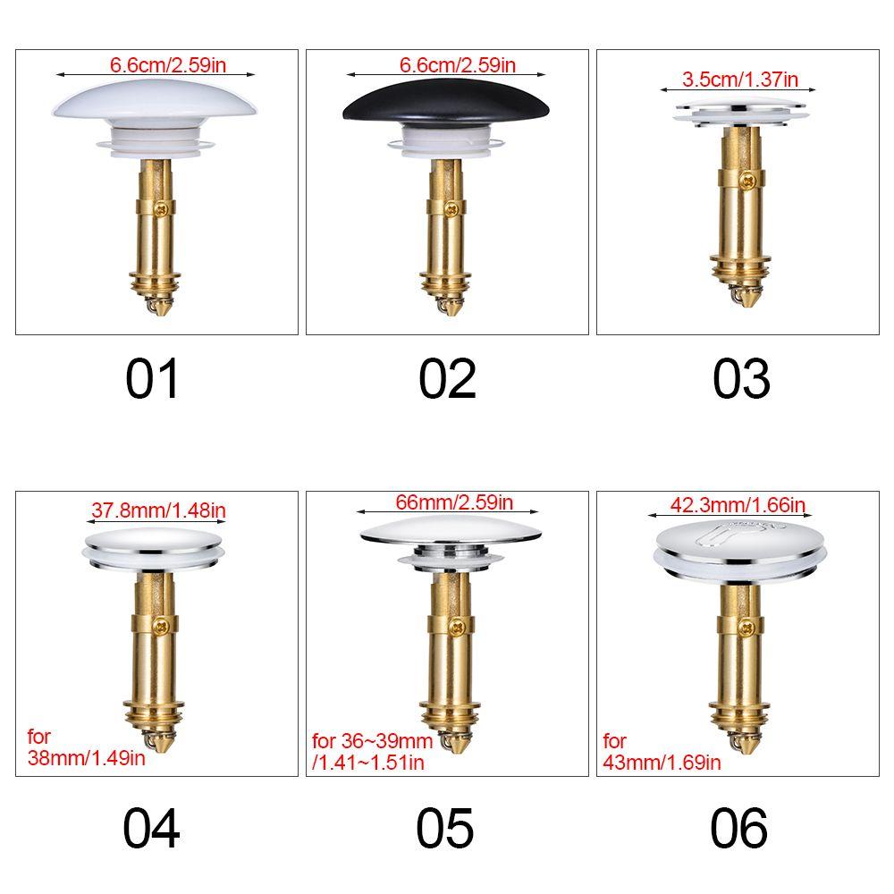 Universal Push Up and Down Wash Basin Bounce Drain Filter Size Sink Drain Stopper Sink Drain Plug