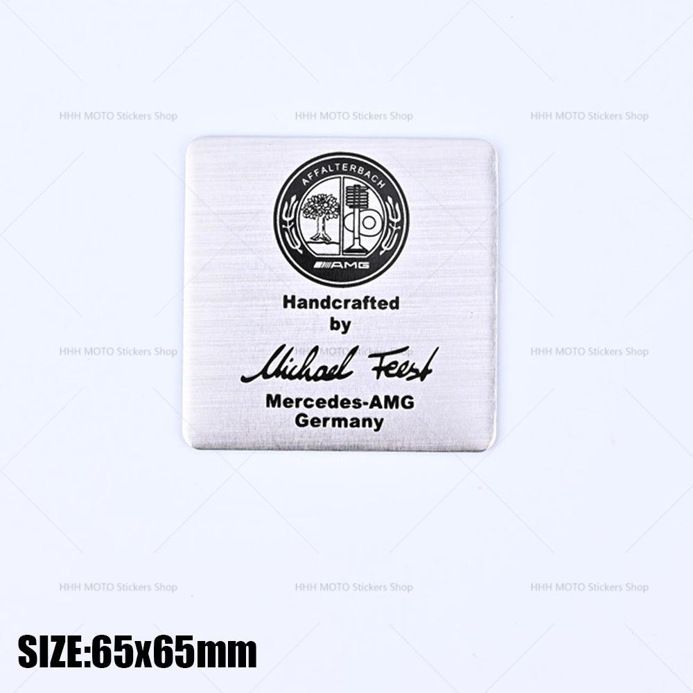 Car Engine Sticker AFFALTERBACH Nameplate Label Emblem Sticker for Mercedes Benz AMG Maybach W205 W213 W166 W177 W463 W464 CLA NDEFG1
