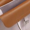 HERMES Halzan Clemence Bullock Leather Handbag, Shoulder Bag, Crossbody Bag Women's Pink Brown H082660CKAY