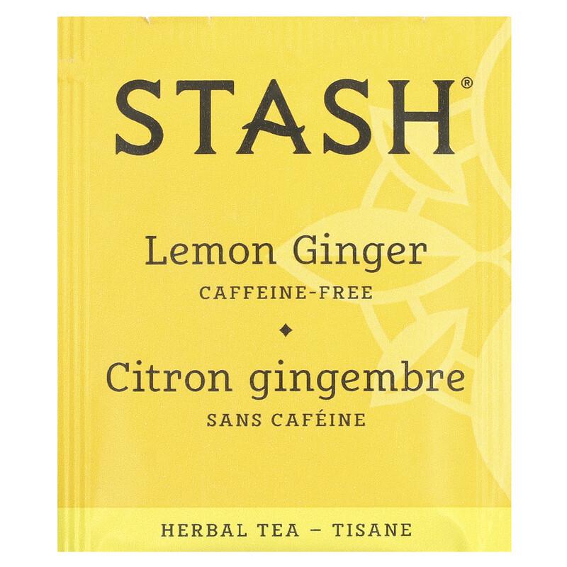 Herbal Tea, Lemon Ginger Vitality, Caffeine-Free, 20 Tea Bags, 1.1 oz (34 g)