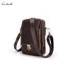 Мужская маленькая сумка-мессенджер из натуральной кожи, повседневная сумка через плечо с отделениями для карт