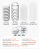 VEVOR Button Maker Supplies 200 Sets 1.26 in / 32 mm Pin Back Button Parts, with Metal Backs, Metal Shells, Clear Mylar Films