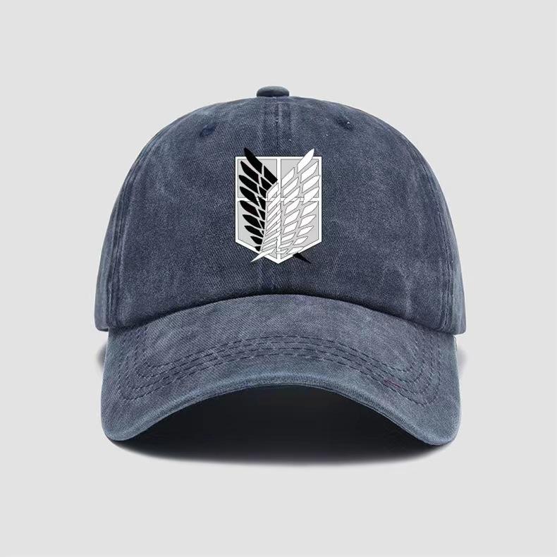 Washed printed cap, old hot-selling baseball cap, men's retro pure cotton cap, outdoor travel visor