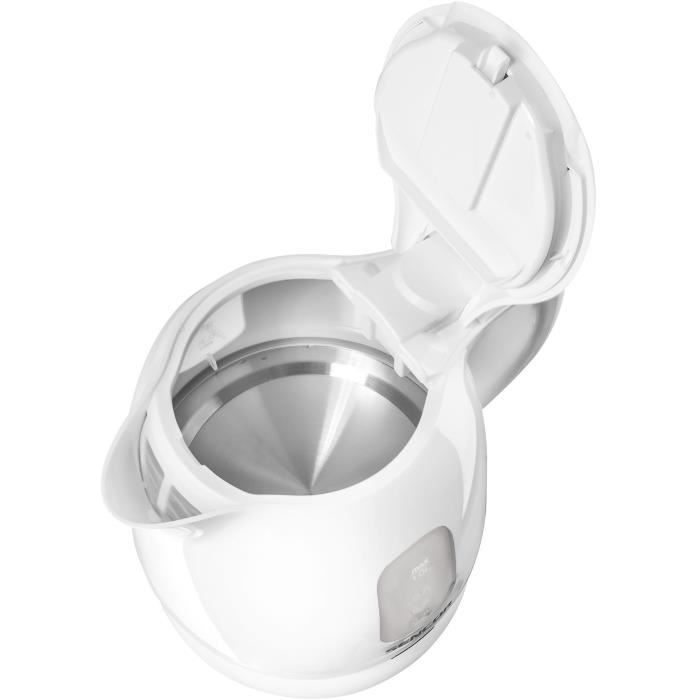 Bouilloire électrique Sencor SWK 1010WH - Filtre anticalcaire amovible - Arrêt automatique - 1100 W - Blanc
