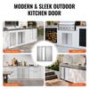 BBQ Access Door, 610x610 mm Double Outdoor Kitchen Door, Stainless Steel Flush Mount Door, Wall Vertical Door with Recessed Handles , for BBQ Island,