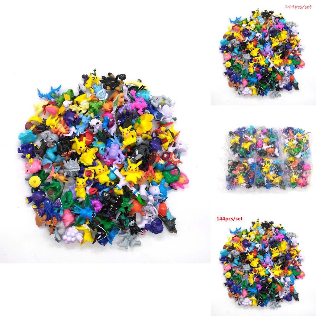 Complete 144pcs Pokemon Action Figures Set Anime Kids Gift Toys