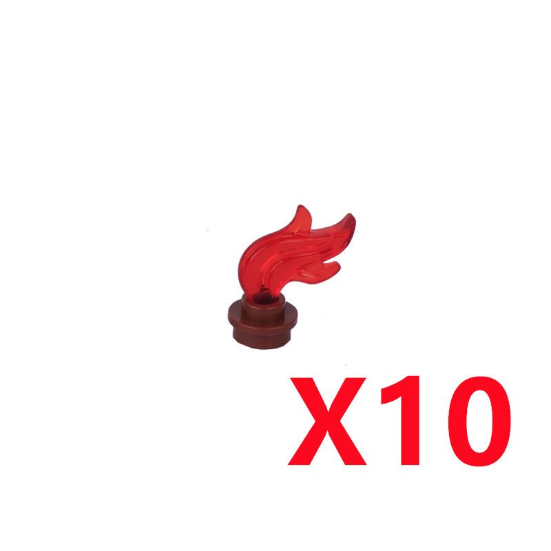 MOC Строительные блоки Костер Пламя Средневековая Бутылка вина Набор аксессуаров Модель подсвечника Мини-кирпич Совместимая игрушка Подарок Сделай сам X019