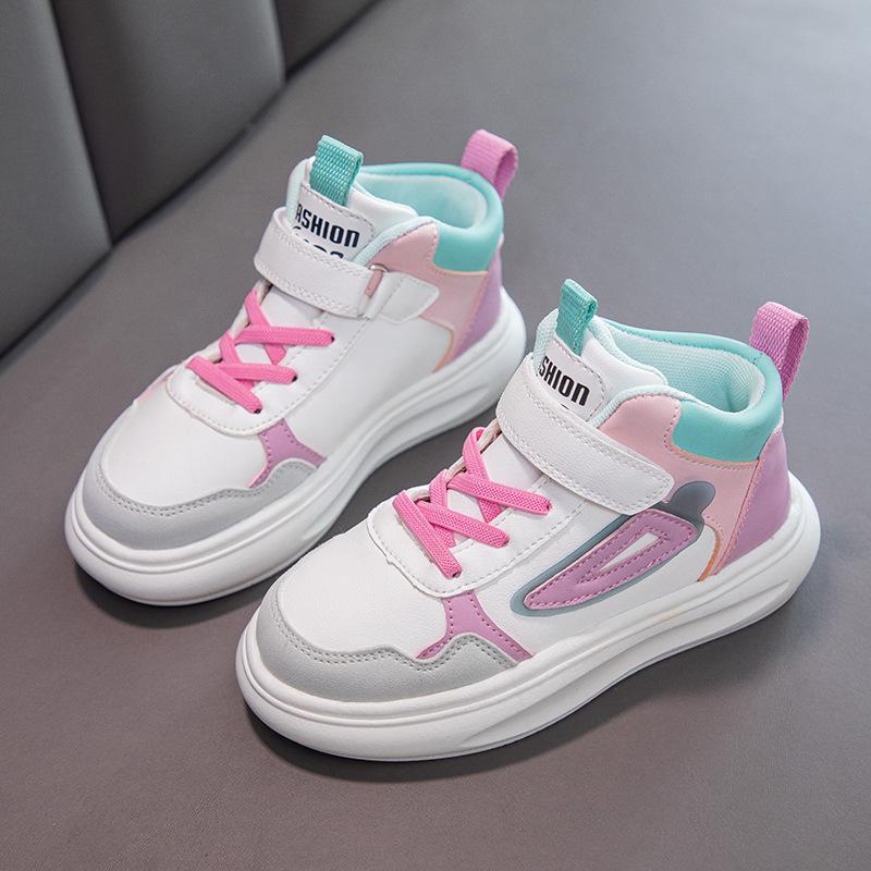 Детские кроссовки для мальчиков, скейтборд, высокие модные детские кроссовки для спорта на открытом воздухе для девочек, тенниса, ходьбы, повседневные вентилируемые кроссовки для бега