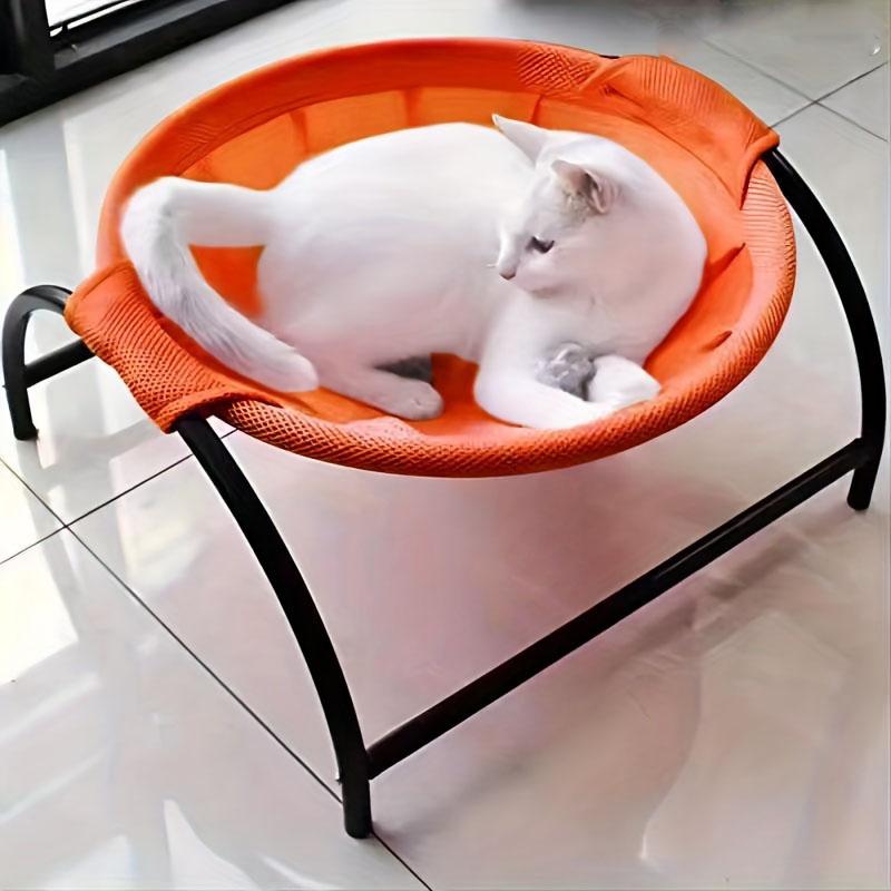 JTPAWS Cat Bed Stable Structure Detachable Breathability Easy Assembly Indoors Outdoors Free-Standing Sleeping Pet Hammock