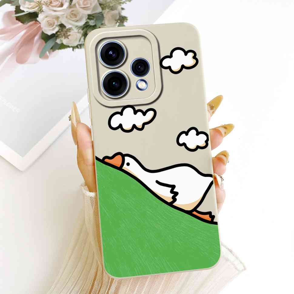 Чехол для Oppo Reno15 5G CPH2825 Силиконовая задняя крышка для Oppo Reno 15C Reno15c 5G Милый мультяшный чехол для телефона с пандой Ударопрочный