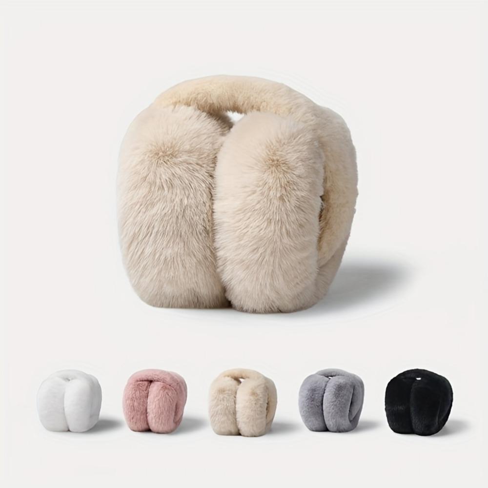 Осенние и зимние теплые однотонные складные плюшевые наушники Burger для мужчин и женщин с одинаковыми плюшевыми теплыми защитными наушниками от замерзания