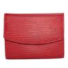 Used Coin Case Portomonet Simple M63417 Epi Leather Red Coin Pocket