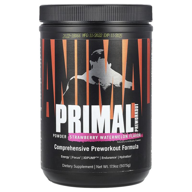 Primal Preworkout Powder, Strawberry Watermelon, 17.9 oz (507.5 g)