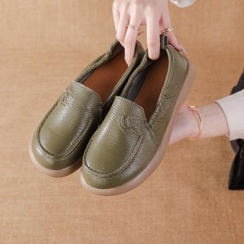 Женские повседневные туфли-лоферы на платформе Удобная деловая обувь для работы Кожаные туфли-лоферы для женщин Плоские туфли для вождения и ходьбы Модельные туфли Пенни-лоферы