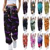 Women's Casual Fashion Halloween Printed Leisure Pants Sweatpants Trousers Drawstring Elastic Waist Drawstring Drawstring Pants