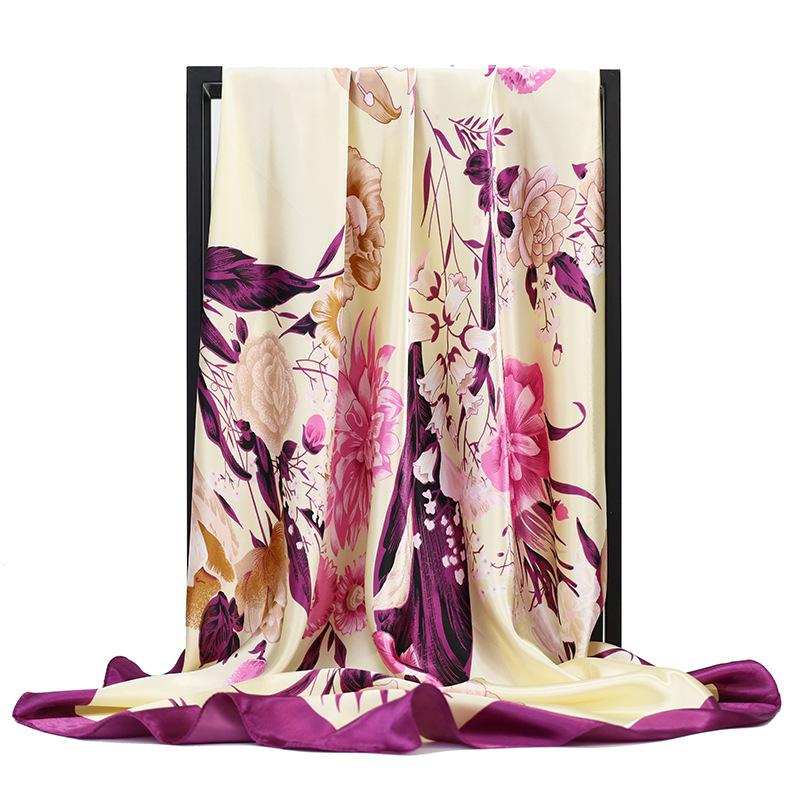 High-quality Luxurious Silk Scarves Headband Scarfs Neck Scarf For Women Chain Silk Scarf Women's Decorative Shawl