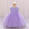 European and American Baby's First Birthday Princess Dress with Bow and Puffy Skirt