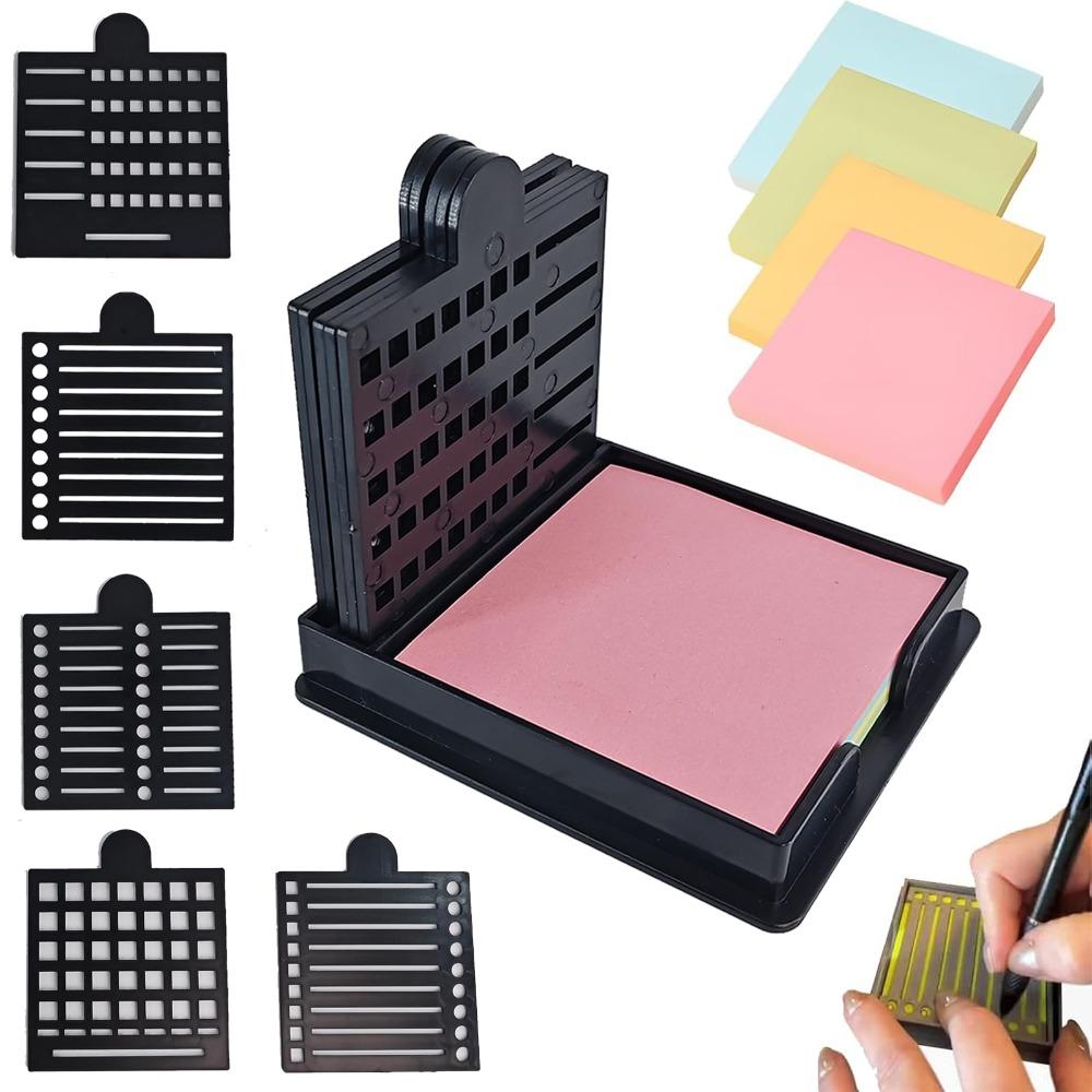Sticky Note Organizer Sticky Note Stencil Sticky Note Storage Box for 3x3 Self-Sticky Note Pads