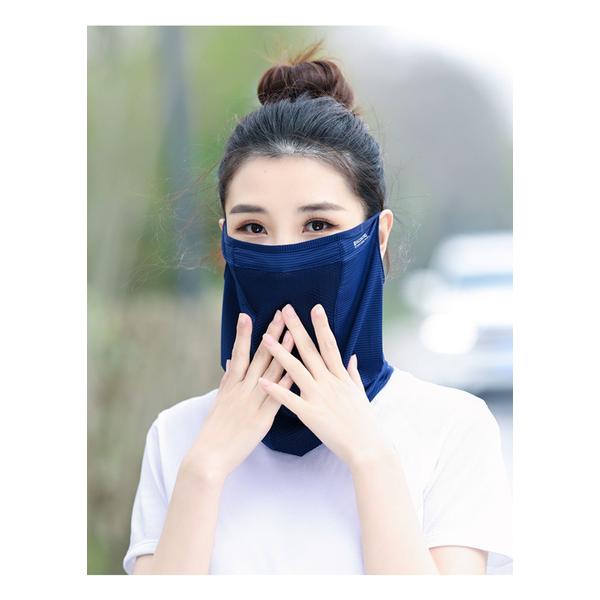 Ice Silk UV Sun Protection Face Mask Korean Summer Sports Cycling Breathable Mesh Ear Loop Unisex Neck Gaiter