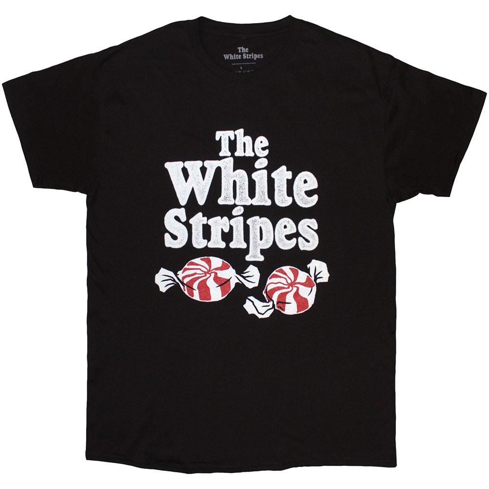 The White Stripes Candy Graphic Black T-shirt