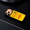 Модный Чехол для Телефона INS D-DHL Логотип Для IPhone 17 16 15 14 13 12 Pro Max Plus Черная Рамка Жесткий Корпус