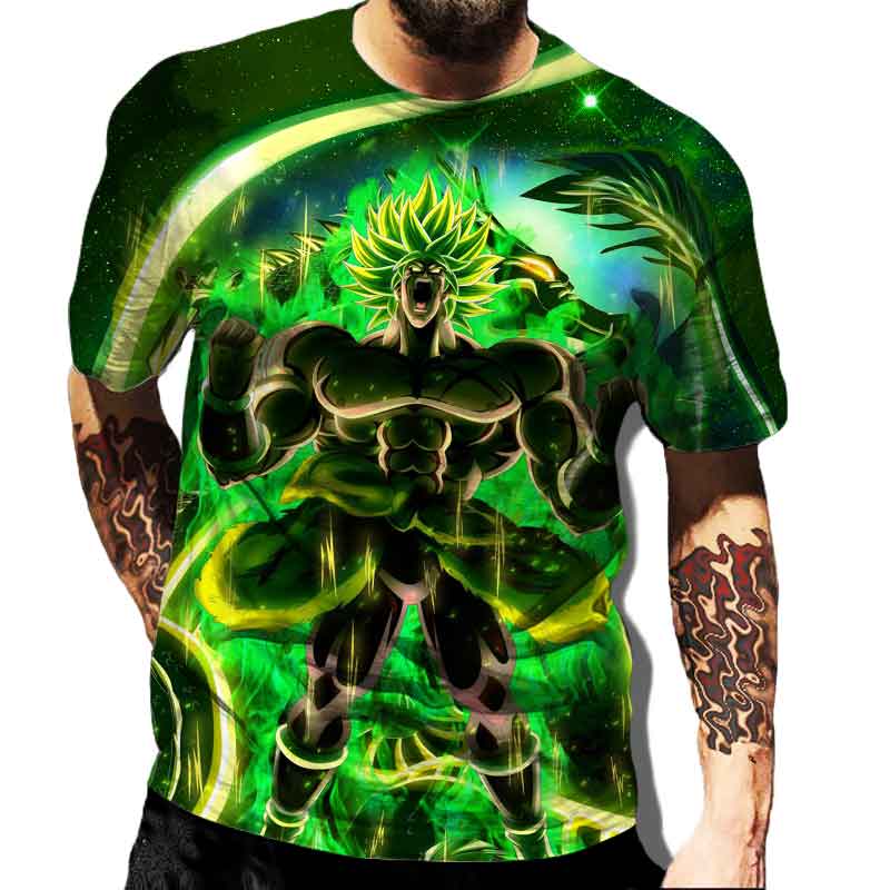 New Dragon Ball Theme Men's Top Fashion Cartoon Cool Children's T-shirt 3D Boys' Short Sleeve Street Summer