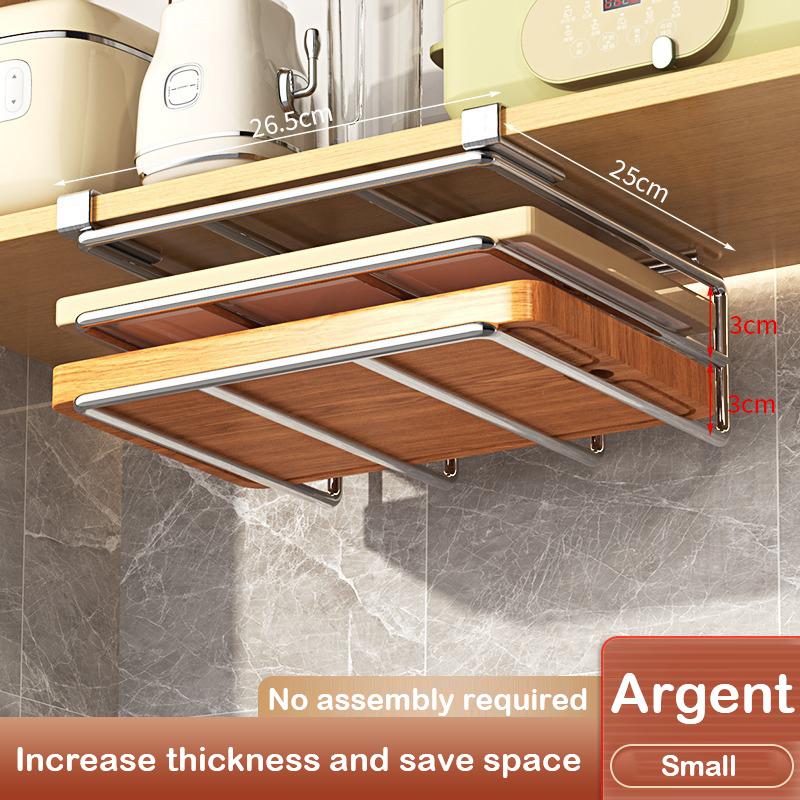 Kitchen Under Cabinet Basket Storage Shelf Cutting Board Rack Kitchen Closet Rack Under Desk Cabinet Office Bathroom Organizers