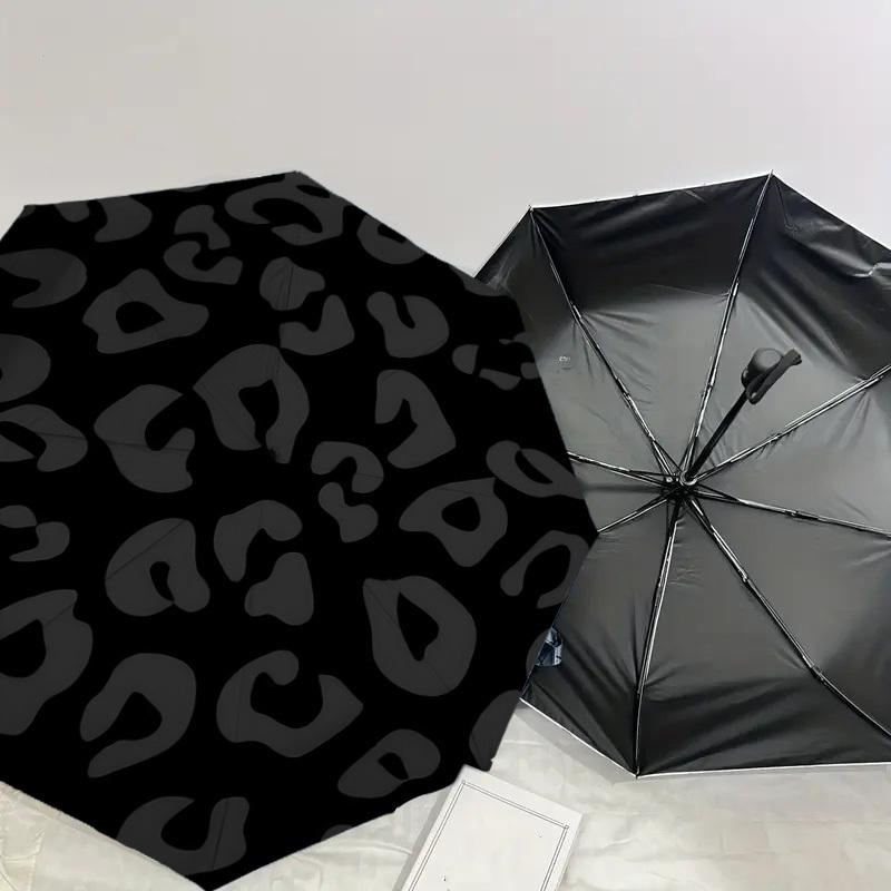 1PC Leopard print Umbrella-8-Rib Reinforced, Automatic Open, Lightweight & Durable, Cute Fashion Accessory for Outdoor, Beach, or Casual Use, Beach Um