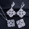 Micro-Set Zircon Earrings, Rings, Pendants, Three-Piece Small Set, Multi-Color Optional.