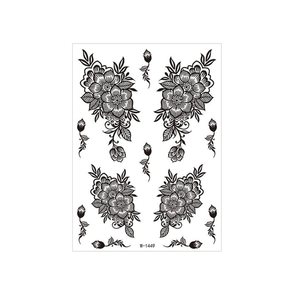 India Mehndi Flower Henna Temporary Tattoo Body Art Sticker Finger Hand Legs Arm