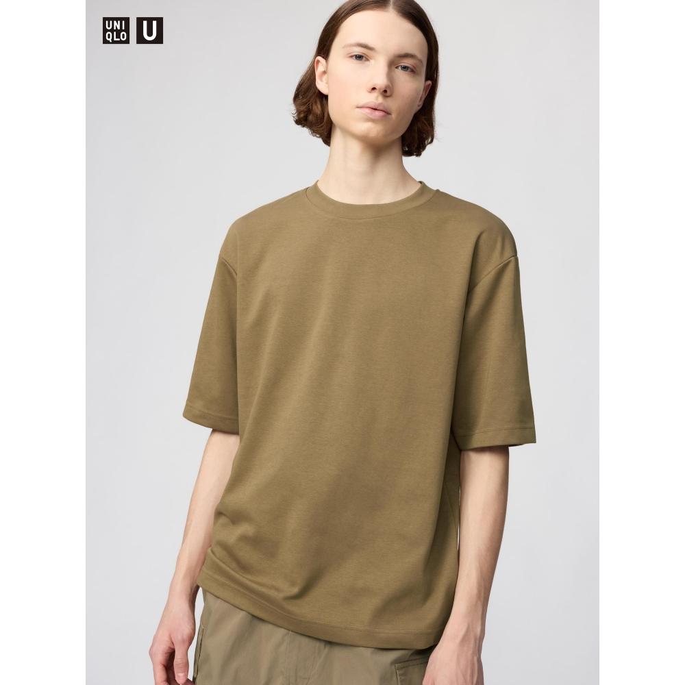 Uniqlo Oversize футболка Airism CoTTon с 5 рукавами
