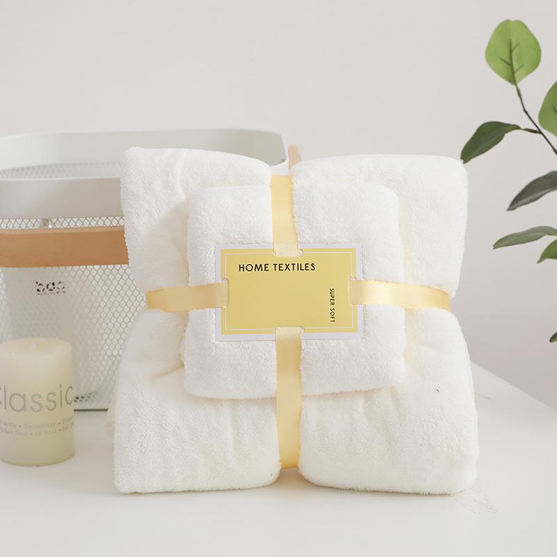 Полотенца из кораллового флиса, 2 шт., роскошный супер большой набор полотенец, мягкие впитывающие полотенца и полотенца для лица, банные полотенца