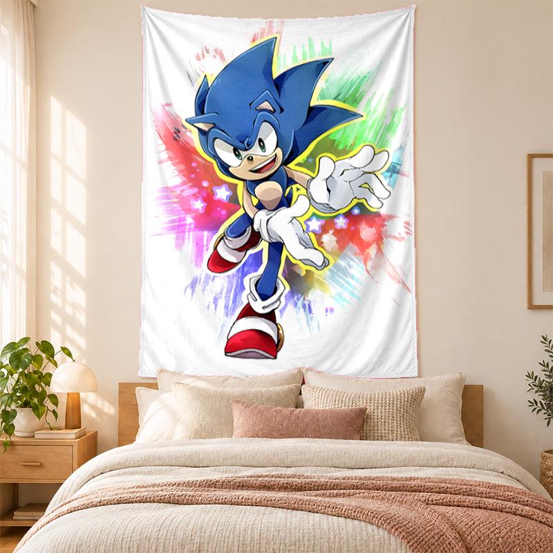 Sonic Tapestry highquality for decorating living room bedroom dorm walls ideal as bedroom wallart orholiday gift