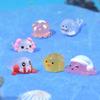 Creative Funny Luminous Sea Animal Ornaments Resin Craft Animal Series Mini Cartoon 3D Micro Landscape Fish Tank Accessories