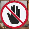 Vintage Do Not Disturb Hand Symbol Round Metal Sign Retro Warning Tin Plate Wall Decor for Home Bedroom Decoration
