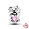 Original Owl Beads 100% 925 Silver Lucky Cat Elephant Charms Fit Original 925 Bracelet DIY Jewelry Making Women's Gift