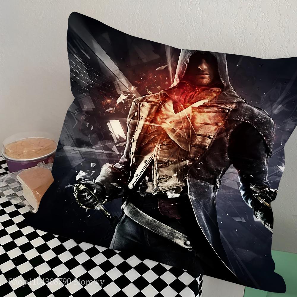 Игровой A-Assassins Creed Наволочка Квадратная Подушка Спальня Диван Отдых Комфортная Подушка Автомобиль Гостиная Домашний Декор