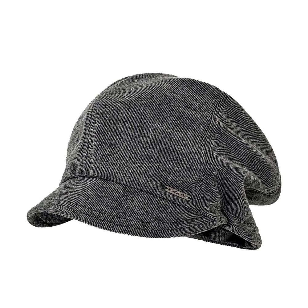 Rivet Ornament Slouchy Beret Solid Color Studded Beanie Newsboy Cap Short Brim Hat Fashion Girls