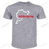 Unisexs Luxury Cotton T Shirt Unisex ONeck Tees Hot Sale Classic Designcar The Racing Track Nurburgring Loose Tops For Him Plus Size