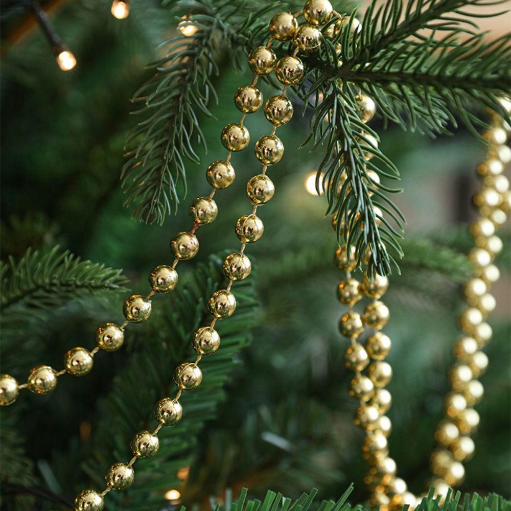Plastic String Bead Chain 5M Christmas Decoration Christmas Tree Ornament Indoor Decoration