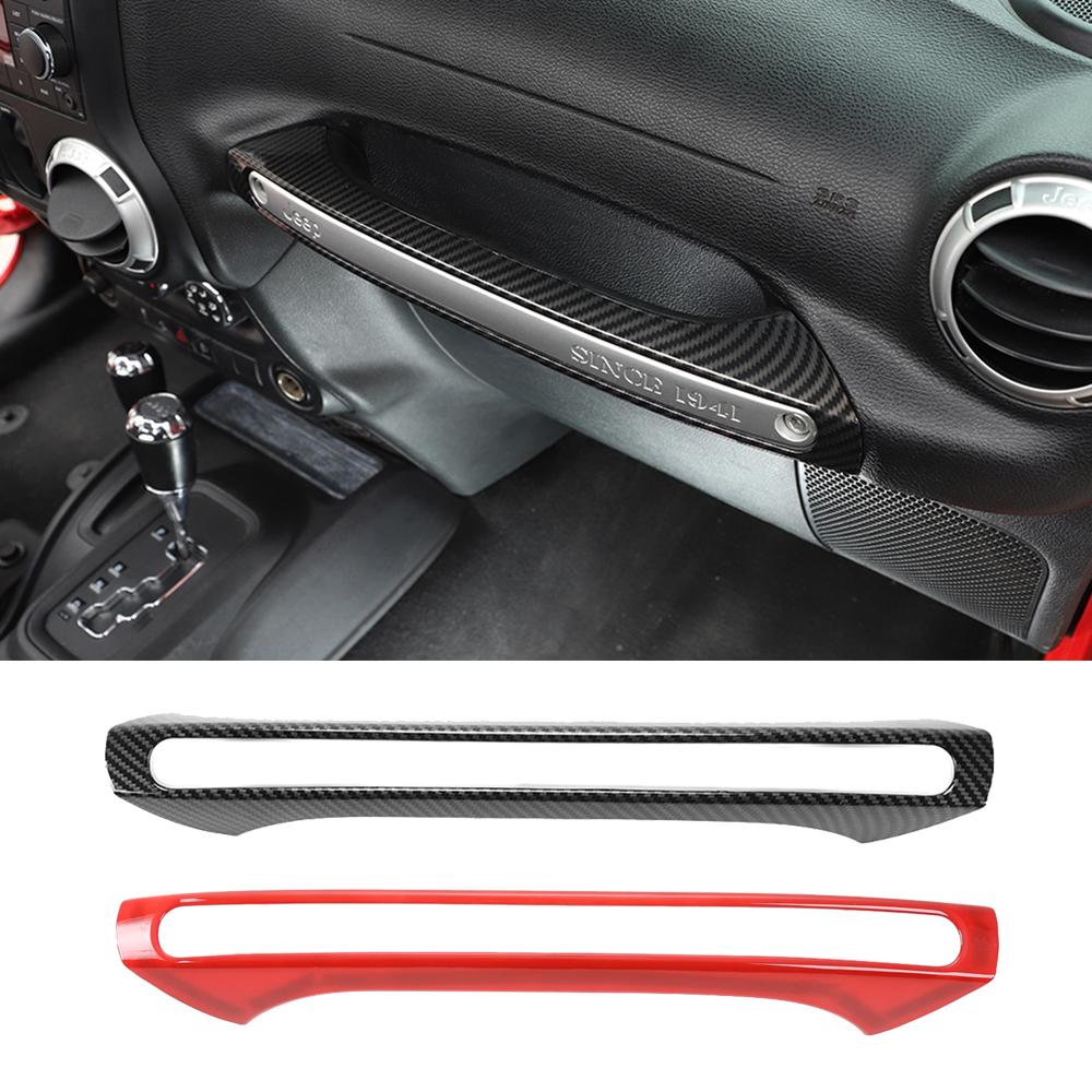 Car Co-pilot Handle Armrest Decoration Cover Stickers for Jeep Wrangler JK 2011 2012 2013 2014 2015 2016 2017 Interior