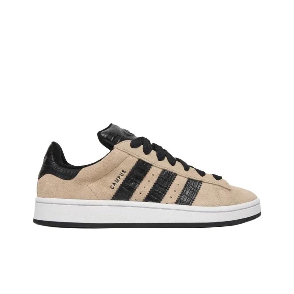 adidas Кроссовки Campus 00-х годов Stone Khaki Core Black White Унисекс Зеленая обувь-Белый IH4101
